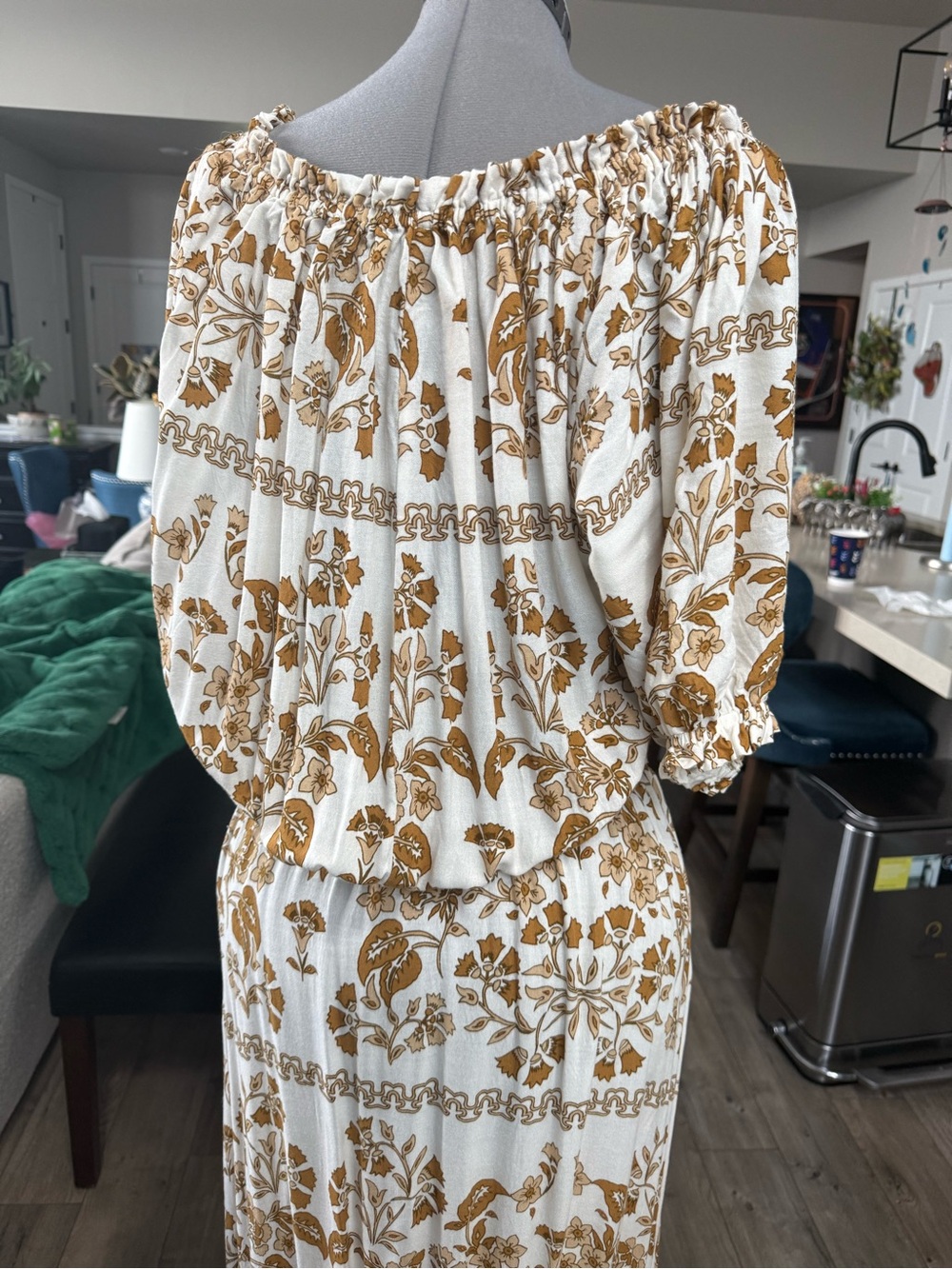 Free People Jen's Pirate Booty White long Maxi Set with can be off shoulder L